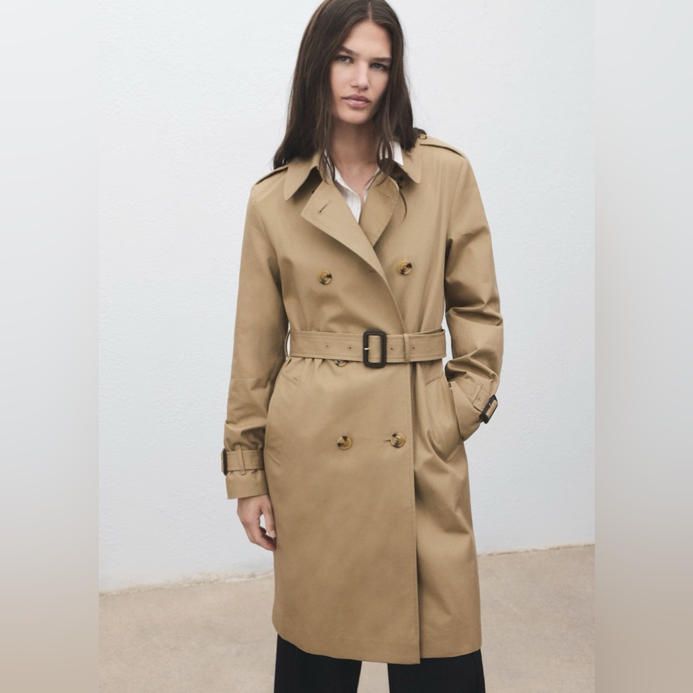 Mango Classic double breasted trench coat XX Small $150